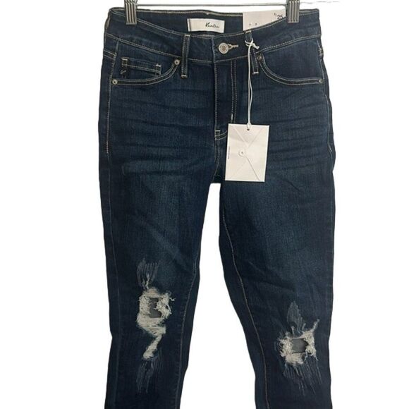 KanCan Los Angeles Mid Rise Ankle Skinny Jeans Distressed Women's Blue Size 3/25 - Picture 7 of 8